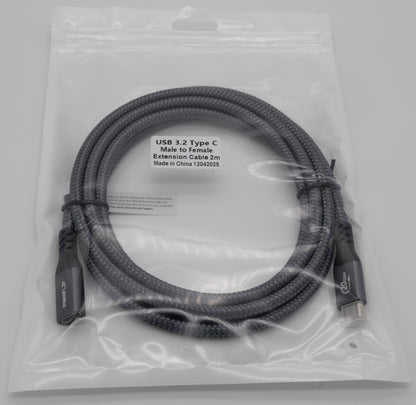 PARAFLIP USB-C Extension Cable (USB 3.2, 20 Gbps, 100W)