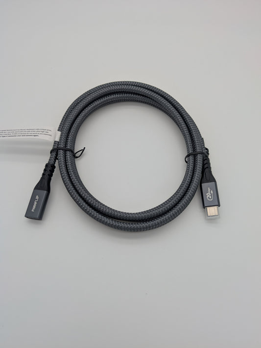 PARAFLIP USB-C Extension Cable (USB 3.2, 20 Gbps, 100W)